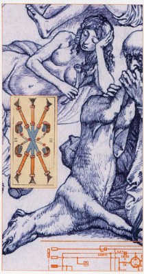 Tarot of the III Millennium. Аркан Тройка Жезлов.