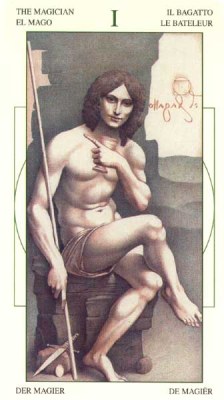 Leonardo da Vinci Tarot. Аркан I Маг.